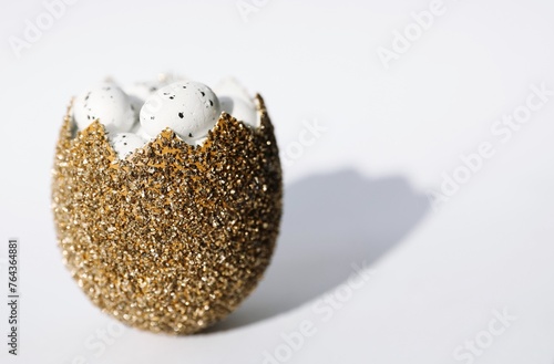 gold glitter easter egg
