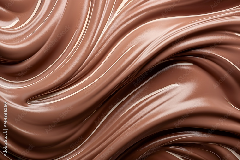 smooth texture of liquid melted chocolate cream, poured onto the surface smooth texture of liquid melted chocolate cream, poured onto the surface