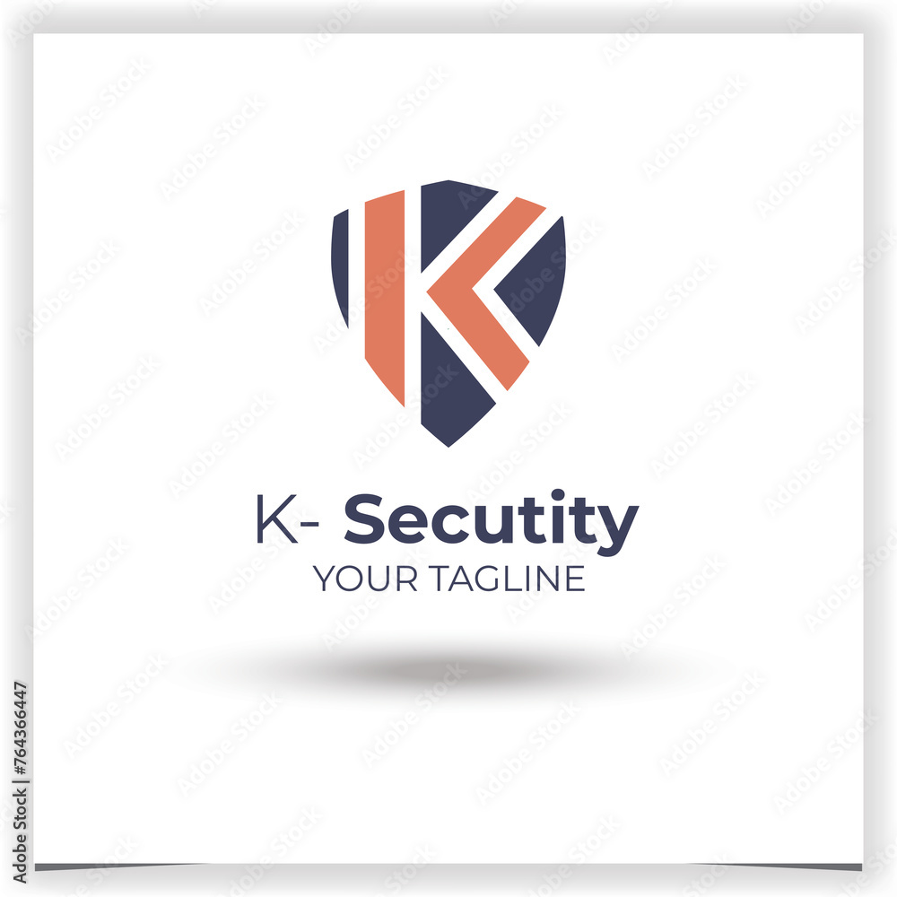 Vector letter k shield company logo template