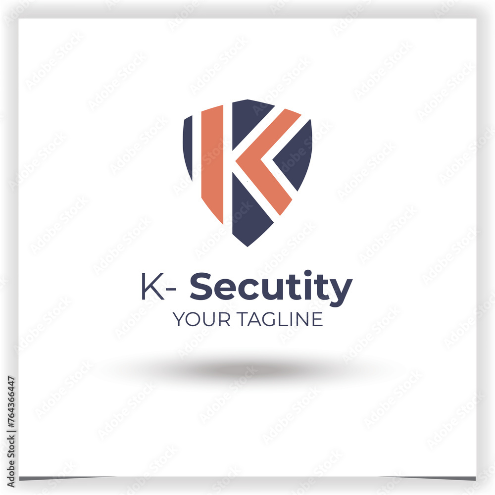 Vector letter k shield company logo template Vector letter k shield company logo template
