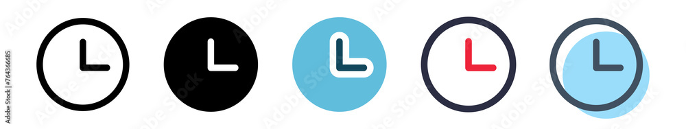 clock icon set.time,clock,count,timer.clock vector with several styles. clock icon set.time,clock,count,timer.clock vector with several styles.