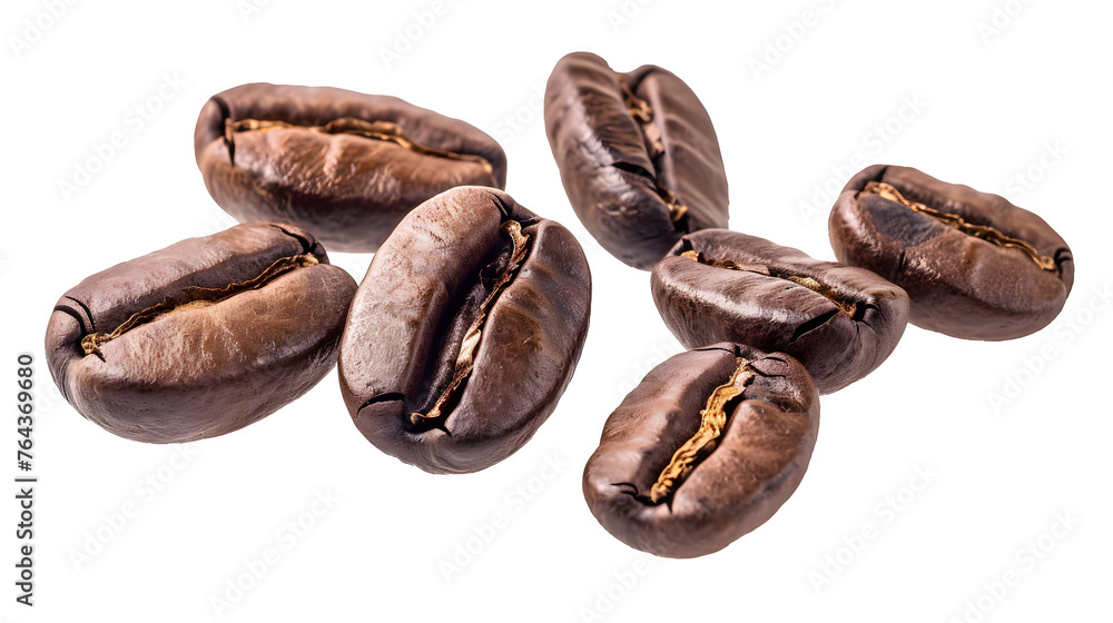 Set of aromatic coffee beans, cut out
Set of aromatic coffee beans, cut out