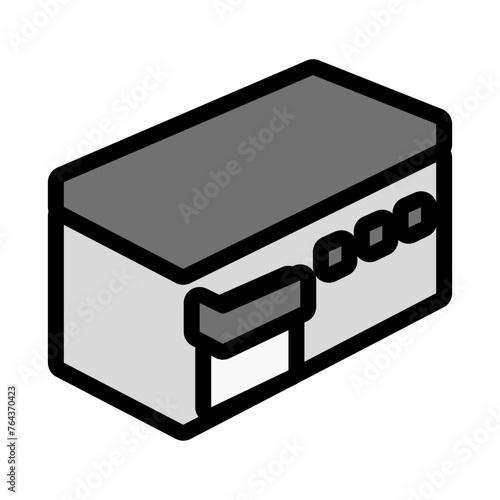 シンプルで立体的な工場の外観