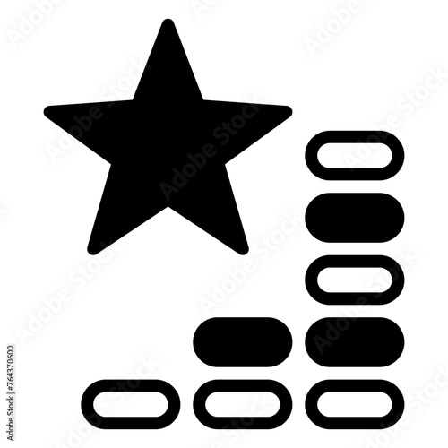 Rate icon, glyph icon style