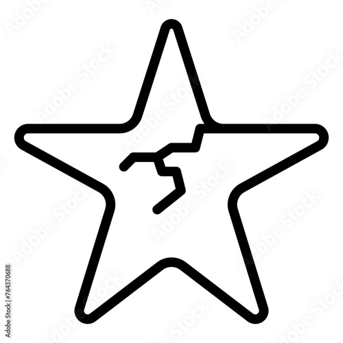 Dissatisfied icon, line icon style