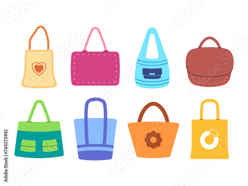 colorful various sling bag accessory woman style modern lifestyle beautiful fashion