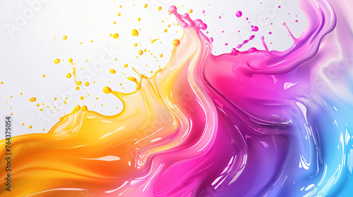 Abstract colorful paint splashes background vector illustration on a white background. A modern design with a splash of color ink and watercolor elements. 