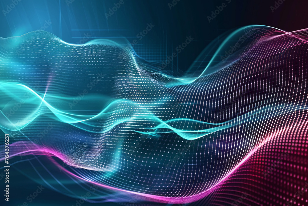 A colorful, abstract image with a lot of lines and dots A colorful, abstract image with a lot of lines and dots