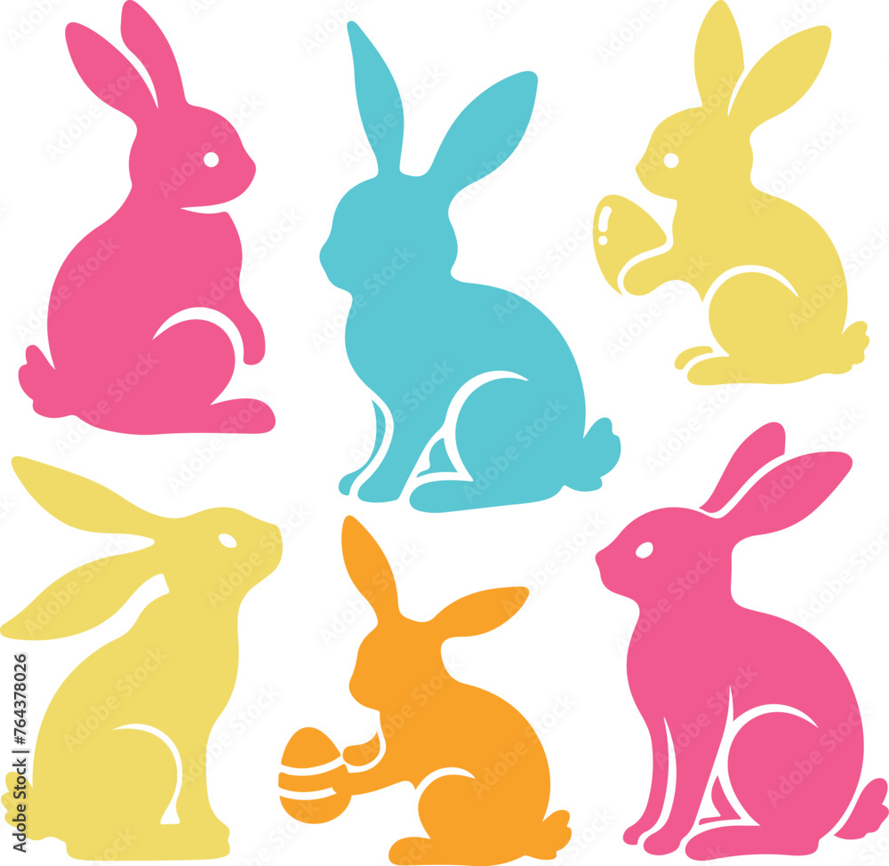 Easter Bunny Rabbits Vector