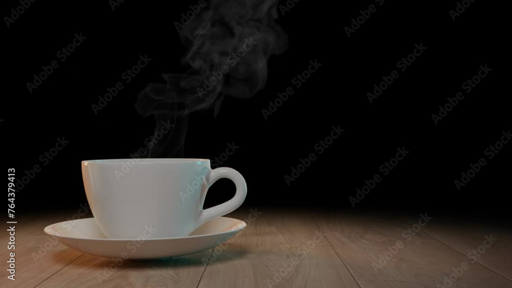cup of coffee on black background cup of coffee on black background