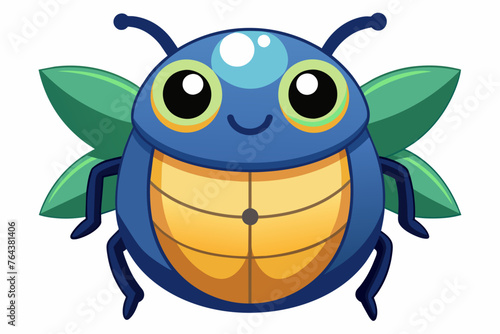 scarab beetle vector illustration