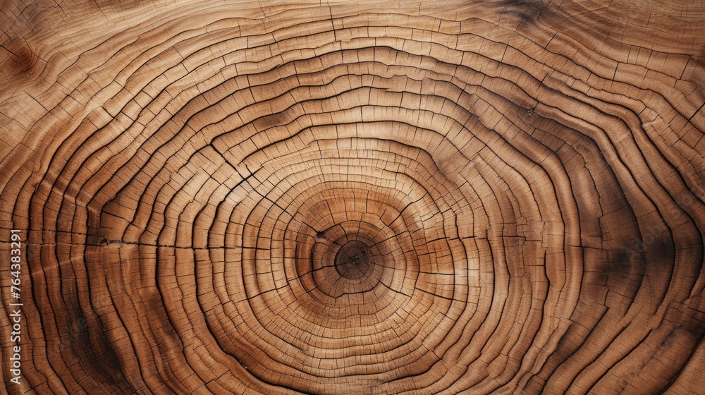 Fototapeta premium Delve into the organic warmth of a wooden cut texture. Ai Generated