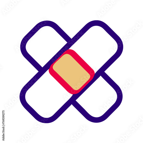 Bandage icon vector graphic element symbol illustration on a Transparent Background