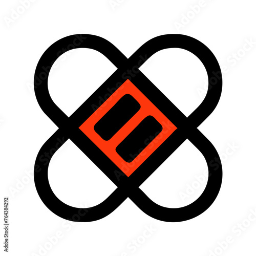 Bandage icon vector graphic element symbol illustration on a Transparent Background