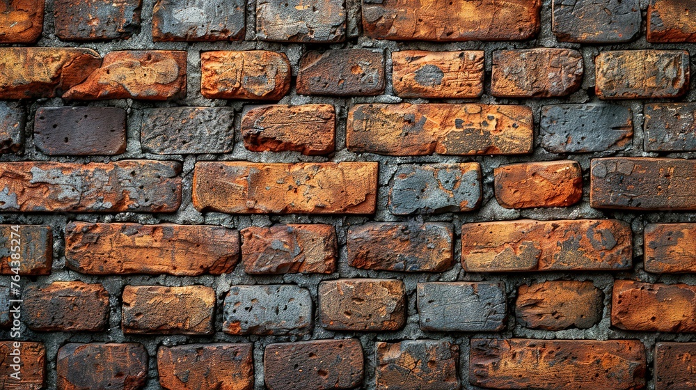 Brick wall texture background. Red brick wall wallpaper in vintage style. Orange background. Interior of brick building. Red brickwork. House construction industry background. Loft style house wall Brick wall texture background. Red brick wall wallpaper in vintage style. Orange background. Interior of brick building. Red brickwork. House construction industry background. Loft style house wall