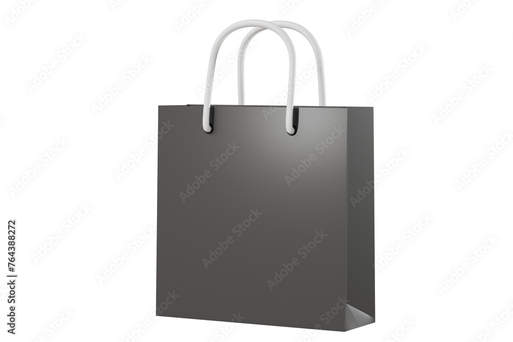 3D Minimal black Paper bags or shopping bags icon isolated on white background. Online shopping concept. shopping bag packaging concept. Minimal cartoon shopping bag design creative icon. 3d rendering 3D Minimal black Paper bags or shopping bags icon isolated on white background. Online shopping concept. shopping bag packaging concept. Minimal cartoon shopping bag design creative icon. 3d rendering