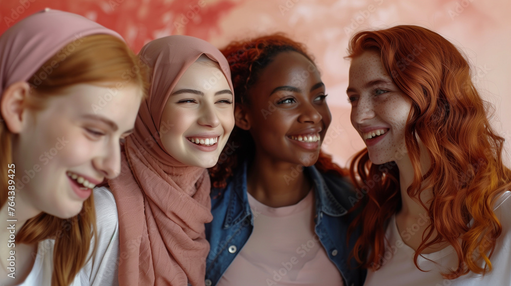 Fototapeta premium Arab Hijab & Red-Haired Woman