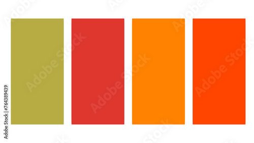 Brown and orange color palette. Set of bright color palette combination in rgb hex. Color palette for ui ux design. Abstract vector illustration for your graphic design, banner, poster or landing page