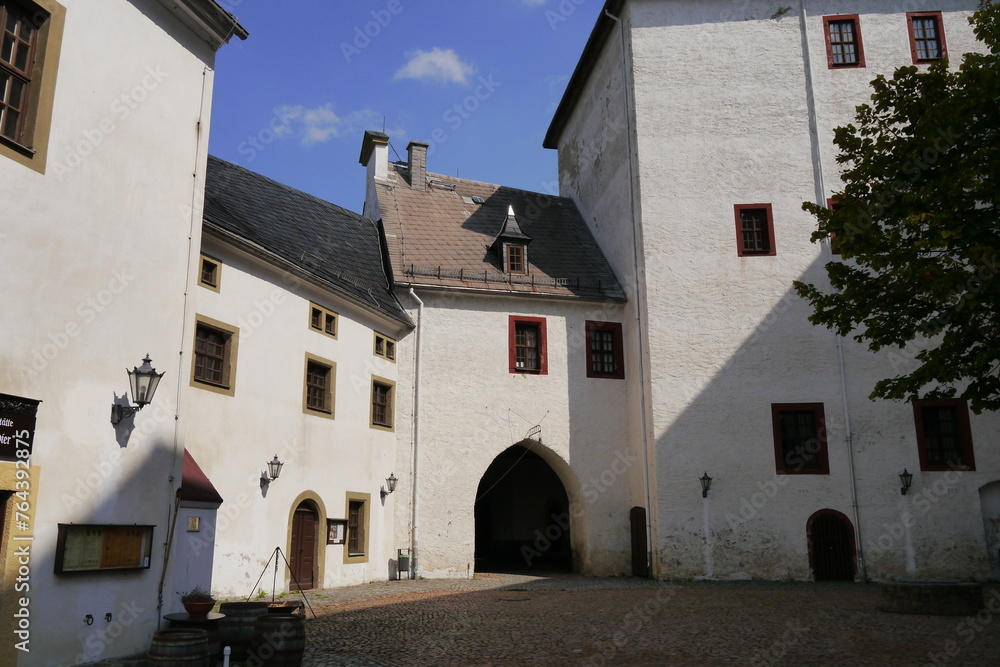 Tor am Schloss Wolkenstein im Erzgebirge