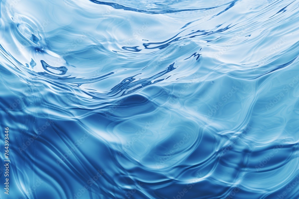 Clean transparent water background, Sea Water Waves Background, blue water wave texture background, Ocean texture, AI Generative - obrazy, fototapety, plakaty 
