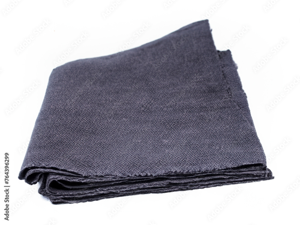 piece of blue fabric on white isolated background piece of blue fabric on white isolated background