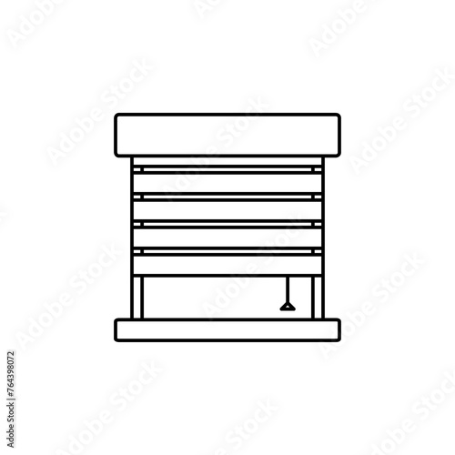 Jalousie icon simple flat liner illustration on white background..eps