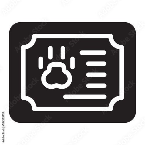 certificate glyph icon