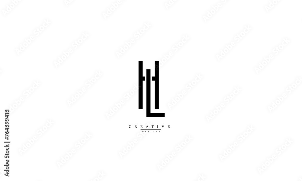 Alphabet letters Initials Monogram logo HL LH H L Alphabet letters Initials Monogram logo HL LH H L