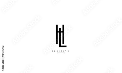Alphabet letters Initials Monogram logo HL LH H L