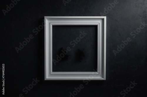 Empty White frame on dark background