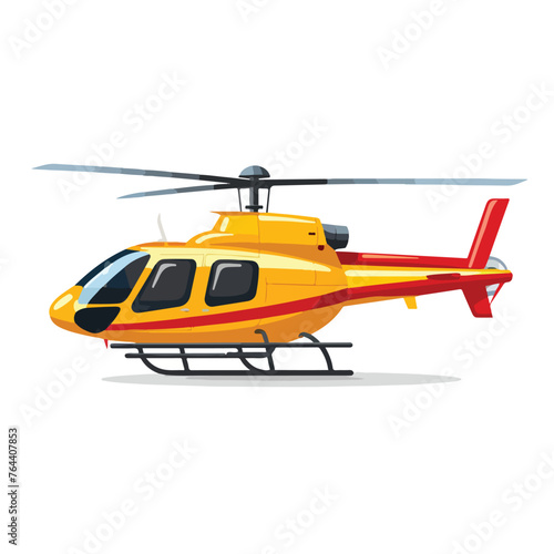 Helicopter aircraft symbol flat vector illustration