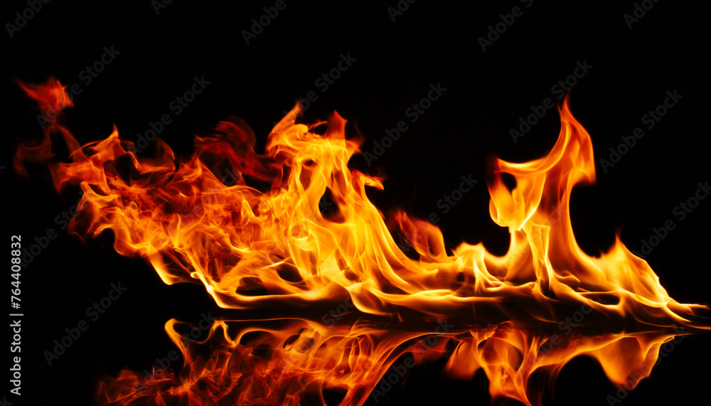 fire flames on black background fire flames on black background