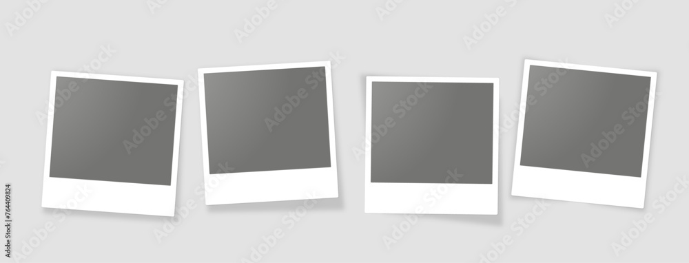 realistic polaroids with shadow realistic polaroids with shadow