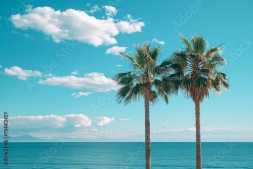 Palm Trees on Beach