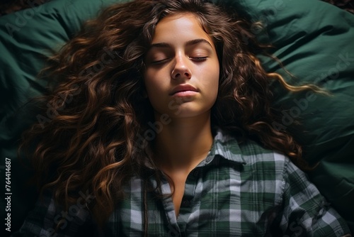 Woman Laying in Bed With Eyes Closed