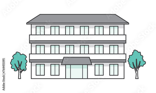 介護施設または医療施設の建物イラスト