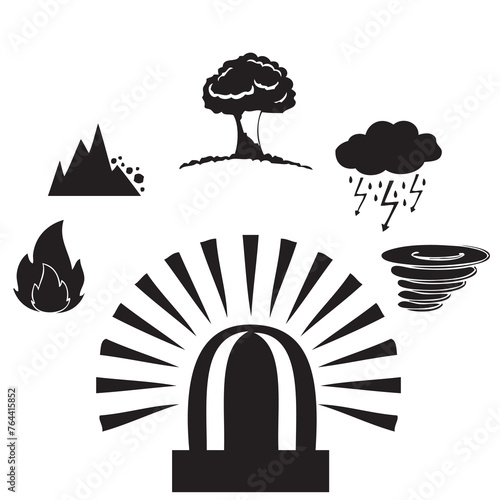 Obraz na plátně Disasters symbols