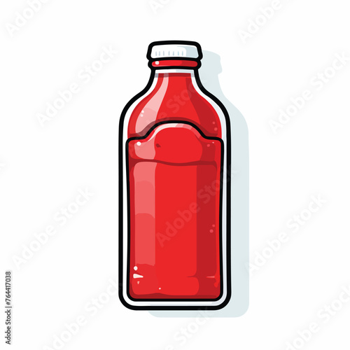 Soda bottle with blank label icon image flat vector
