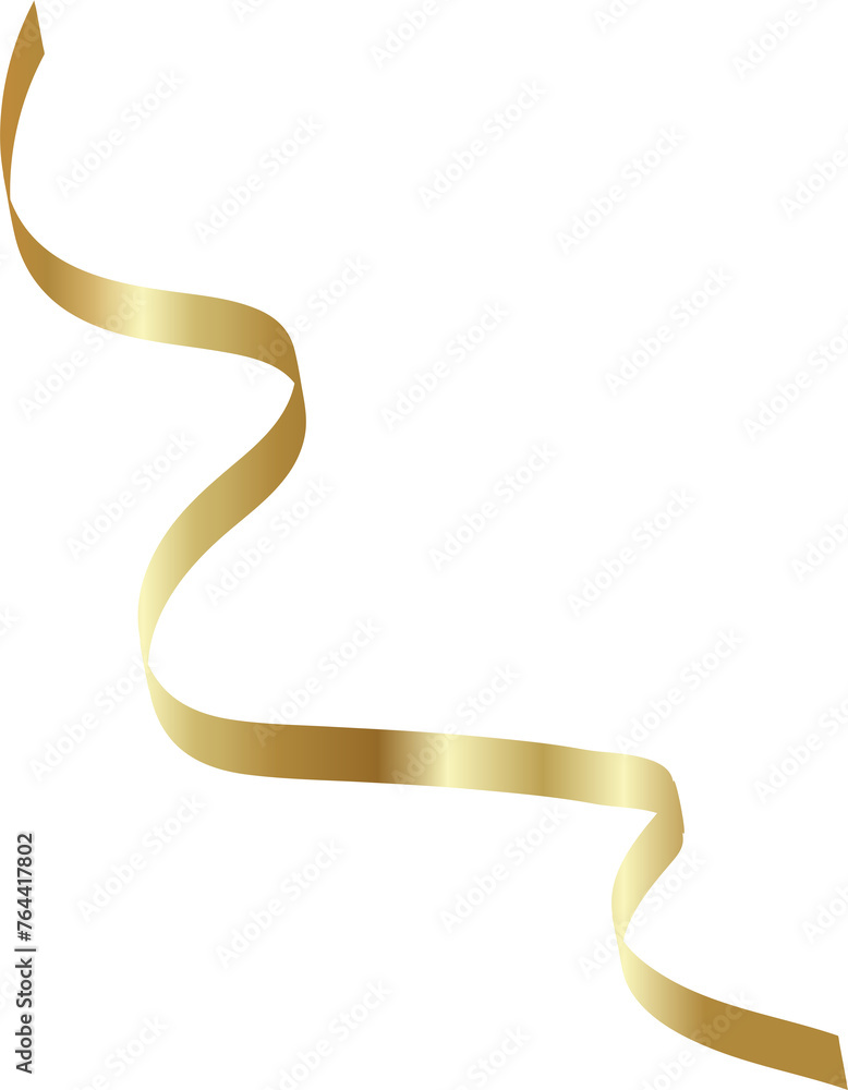 Set of gold ribbons. Christmas and new year holiday decoration Set of gold ribbons. Christmas and new year holiday decoration
