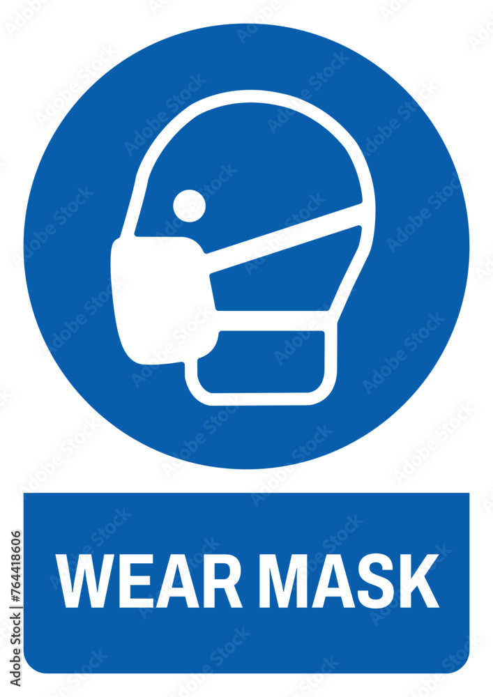 ISO mandatory safety signs wear mask size a4/a3/a2/a1 ISO mandatory safety signs wear mask size a4/a3/a2/a1
