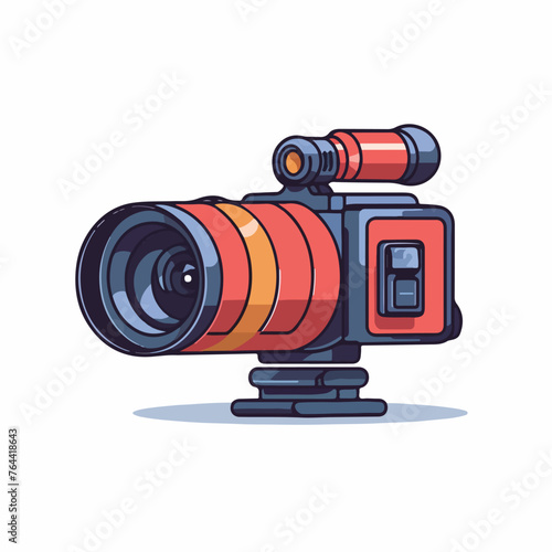 Video camera block style icon vector illustration d