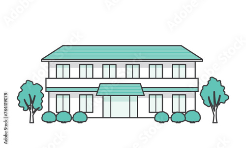 介護施設または医療施設の建物イラスト