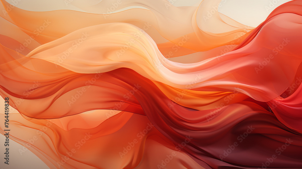 abstract background of red, orange fabric