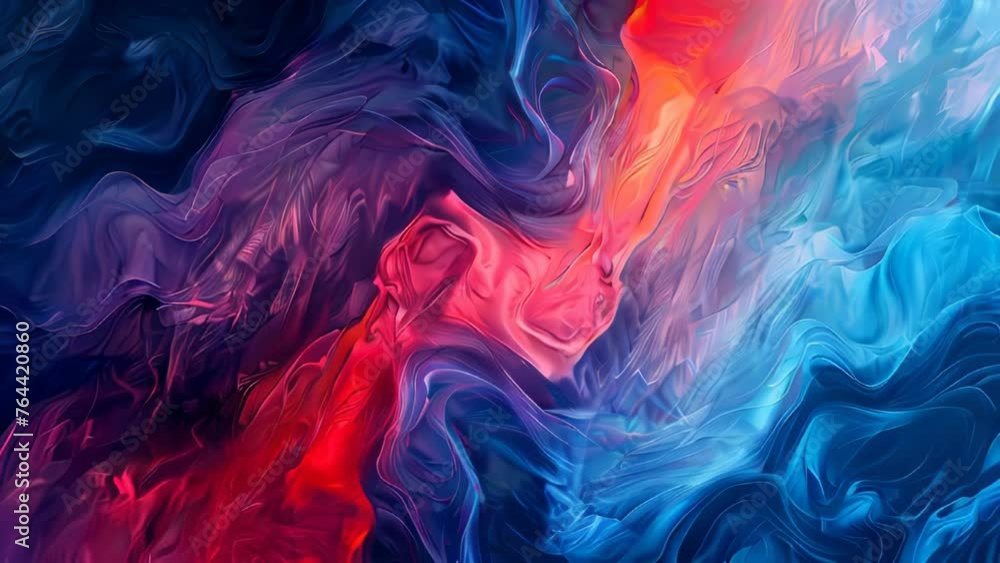 Abstract background of acrylic paint in blue, red and orange colors. Abstract background of acrylic paint in blue, red and orange colors.