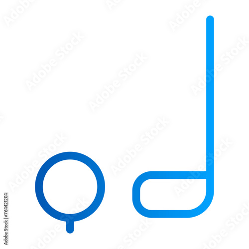 This is the Golf icon from the Sport icon collection with an Outline gradient style