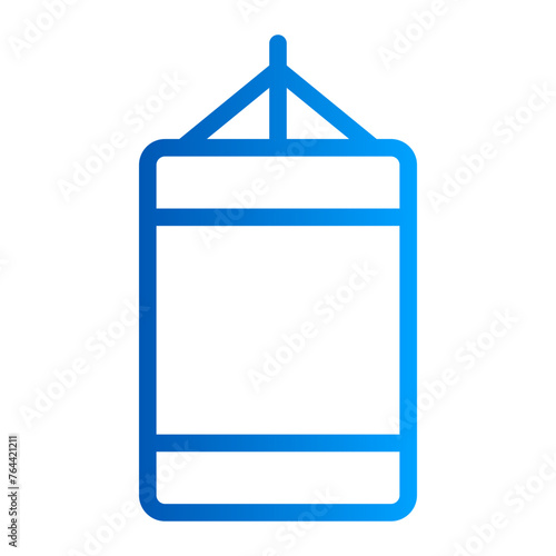 This is the Boxing Bag icon from the Sport icon collection with an Outline gradient style