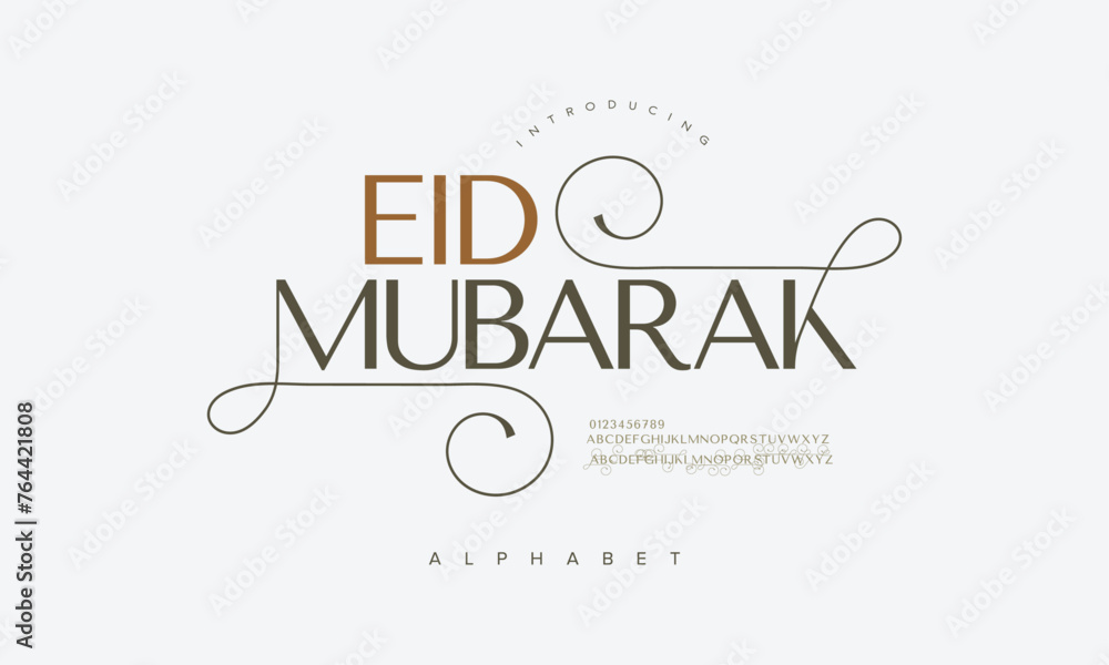 Eid premium luxury arabic alphabet letters and numbers. Elegant islamic typography ramadan wedding serif font decorative vintage. Creative vector illustration Eid premium luxury arabic alphabet letters and numbers. Elegant islamic typography ramadan wedding serif font decorative vintage. Creative vector illustration
