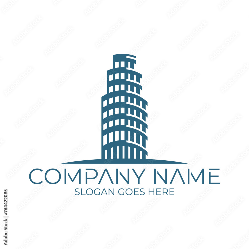tower or building old style logo tower or building old style logo