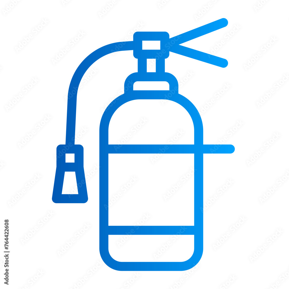 This is the Fire Extinguisher icon from the Tools and Construction icon collection with an Outline gradient style This is the Fire Extinguisher icon from the Tools and Construction icon collection with an Outline gradient style