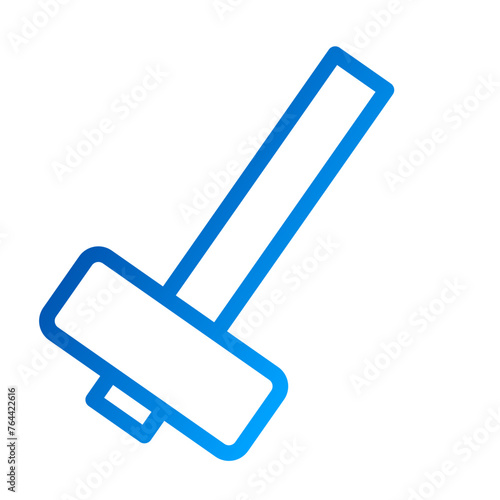 This is the Hammer icon from the Tools and Construction icon collection with an Outline gradient style